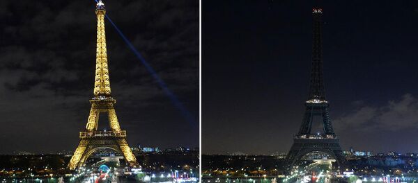 Eyfel Kulesi, Charlie Hebdo için karardı - Sputnik Türkiye