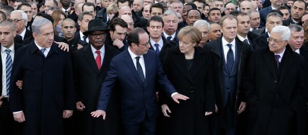 Fransa, yürüyüş, Hollande, Abbas, Netanyahu - Sputnik Türkiye