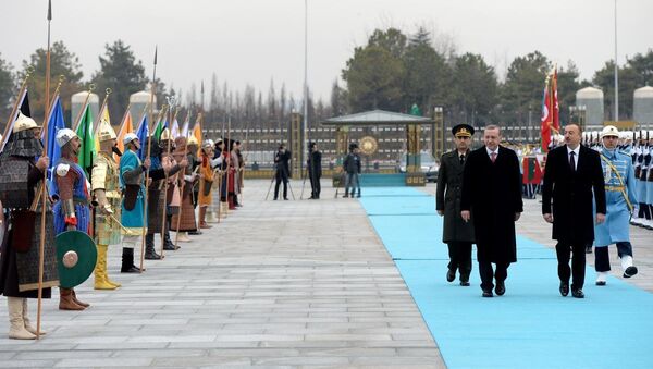 Türkiye Cumhurbaşkanı  Erdoğan ve Azerbaycan Cumhurbaşkanı  Aliyev - Sputnik Türkiye