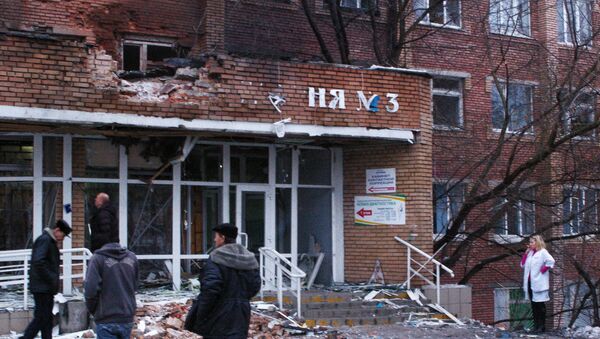 Artillery shell hits hospital in Donetsk - Sputnik Türkiye