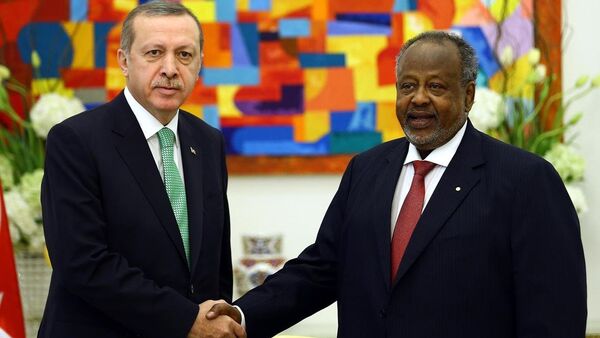 Cumhurbaşkanı Recep Tayyip Erdoğan ve Cibuti Cumhurbaşkanı İsmail Ömer Guelleh - Sputnik Türkiye