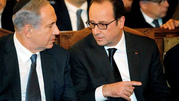Fransa Cumhurbaşkanı Hollande-İsrail Başbakanı Netanyahu - Sputnik Türkiye