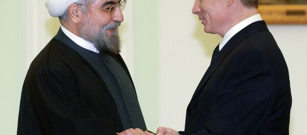 İran Cumhurbaşkanı Hasan Ruhani, Rusya Devlet Başkanı Vladimir Putin İran Cumhurbaşkanı Hasan Ruhani, Rusya Devlet Başkanı Vladimir Putin - Sputnik Türkiye