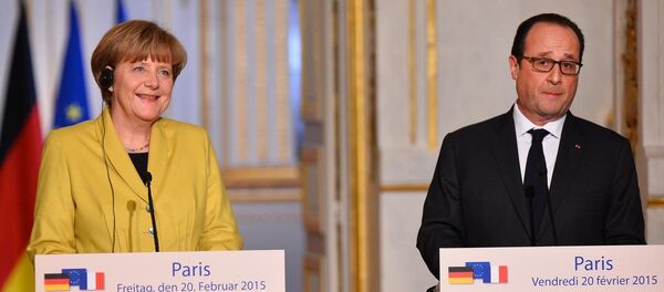 Fransa Cumhurbaşkanı François Hollande - Almanya Başbakanı Angela Merkel Fransa Cumhurbaşkanı François Hollande - Almanya Başbakanı Angela Merkel - Sputnik Türkiye