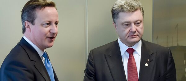 David Cameron & Pyotr Poroşenko - Sputnik Türkiye