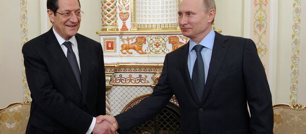 Rusya Devlet Başkanı Vladimir Putin ve Güney Kıbrıs Rum Yönetimi lideri Nikos Anastasiadis - Sputnik Türkiye