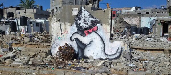 Sokak sanatçısı Banksy- Gazze - Sputnik Türkiye