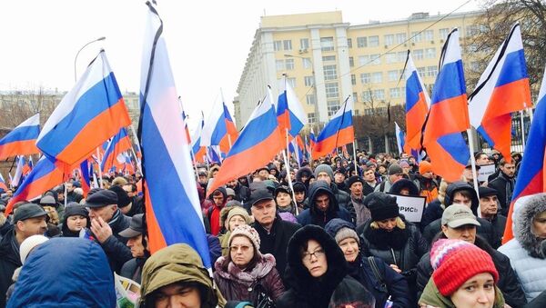 Moskova'da Nemtsov yürüyüşü - Sputnik Türkiye
