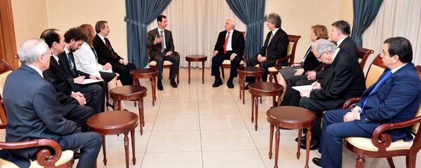 Doğu Perinçek heyetinin Suriye ziyareti - Sputnik Türkiye