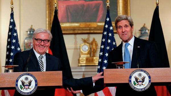 ABD Dışişleri Bakanı John Kerry- Alman mevkidaşı Frank-Walter Steinmeier - Sputnik Türkiye