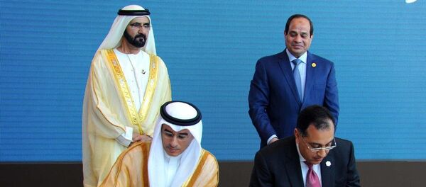 Abdulfettah es-Sisi & Muhammed bin Raşid Al Mektum - Sputnik Türkiye