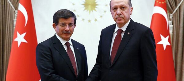 Başbakan Ahmet Davutoğlu- Cumhurbaşkanı Recep Tayyip Erdoğan - Sputnik Türkiye