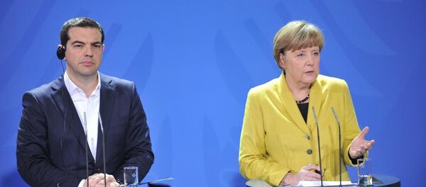 Almanya Başbakanı Angela Merkel - Yunanistan Başbakanı Aleksis Çipras - Sputnik Türkiye