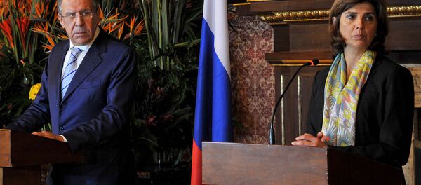 Rusya Dışişleri Bakanı Sergey Lavrov ve Kolombiya Dışişleri Bakanı  Angela Holguin - Sputnik Türkiye