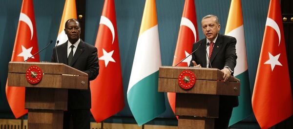 Türkiye Cumhurbaşkanı Recep Tayyip Erdoğan - Fildişi Sahili Cumhurbaşkanı Alassane Vattara - Sputnik Türkiye