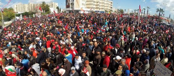 Tunus'ta terör karşıt yürüyüş - Sputnik Türkiye