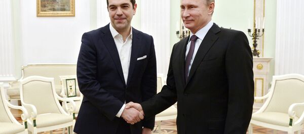 Yunanistan Başbakanı Aleksis Çipras ve Rusya Devlet Başkanı Vladimir Putin - Sputnik Türkiye