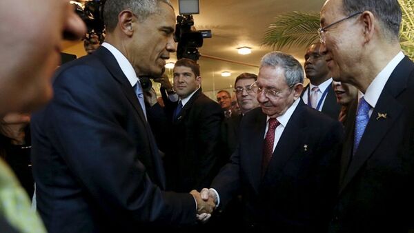 Obama ve Castro - Sputnik Türkiye