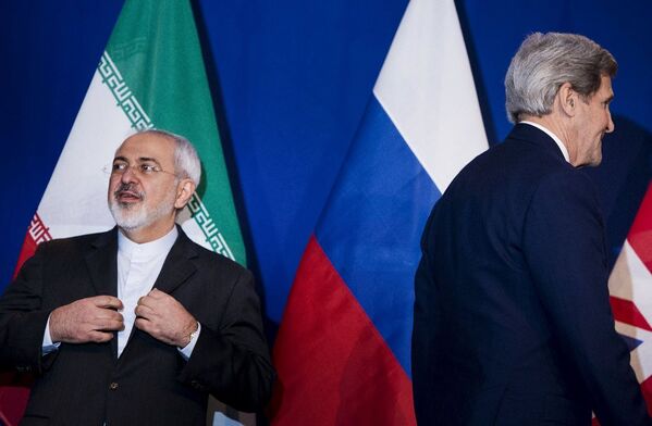İran Dışişleri Bakanı Muhammed Cevad Zarif- ABD Dışişleri Bakanı John Kerry - Sputnik Türkiye