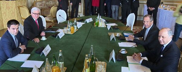 Normandiya Dörtlüsü olarak anılan Rusya, Ukrayna, Almanya ve Fransa'nın dışişleri bakanları - Sputnik Türkiye