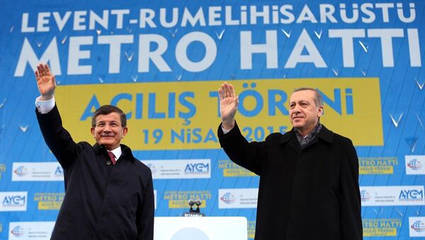 Recep Tayyip Erdoğan-Ahmet Davutoğlu - Sputnik Türkiye