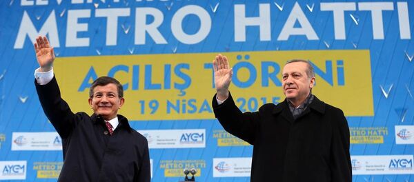 Recep Tayyip Erdoğan-Ahmet Davutoğlu - Sputnik Türkiye