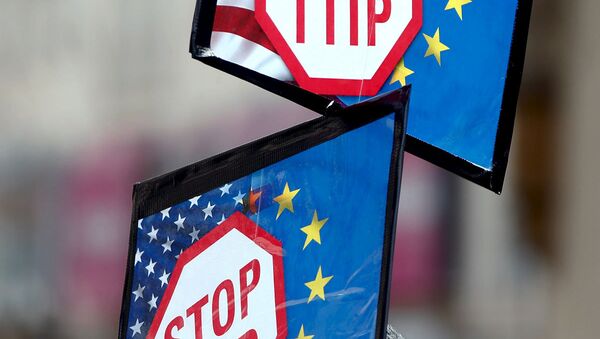 Münih'te TTIP karşıtı protesto gösterisi - Sputnik Türkiye