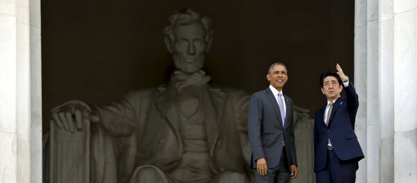 ABD Başkanı Barack Obama- Japonya Başbakanı Şinzo Abe - Sputnik Türkiye