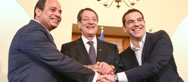 Nikos Anasatasiadis, Abdülfettah El Sisi & Aleksis Çipras - Sputnik Türkiye
