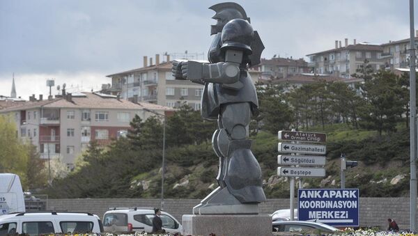 Robot heykelinin yerini dinozor heykeli - Sputnik Türkiye
