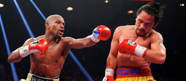 Boksörler Floyd Mayweather ile Manny Pacquiao - Sputnik Türkiye