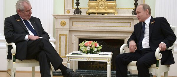 Vladimir Putin - Milos Zeman - Sputnik Türkiye