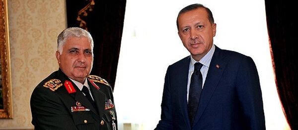 Cumhurbaşkanı Recep Tayyip Erdoğan, Genelkurmay Başkanı Orgeneral Necdet Özel Cumhurbaşkanı Recep Tayyip Erdoğan, Genelkurmay Başkanı Orgeneral Necdet Özel - Sputnik Türkiye