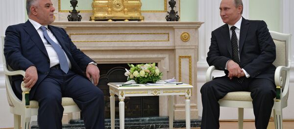 Rusya Devlet Başkanı Vladimir Putin ve Irak Başbakanı Haydar el İbadi - Sputnik Türkiye