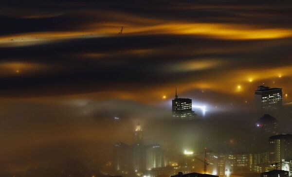 Güney Afrika’nın Cape Town şehrinin sisli manzarası - Sputnik Türkiye