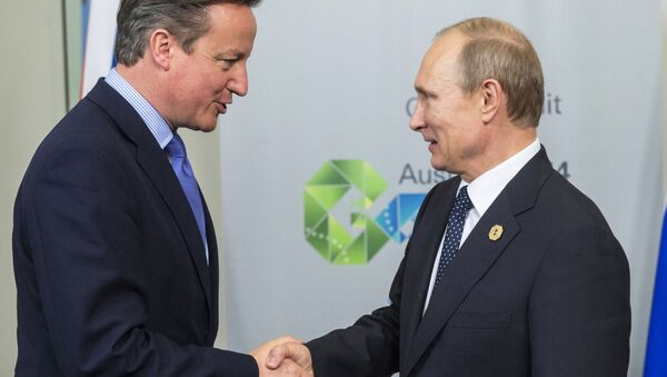 İngiltere Başbakanı David Cameron- Rusya Devlet Başkanı Vladimir Putin - Sputnik Türkiye