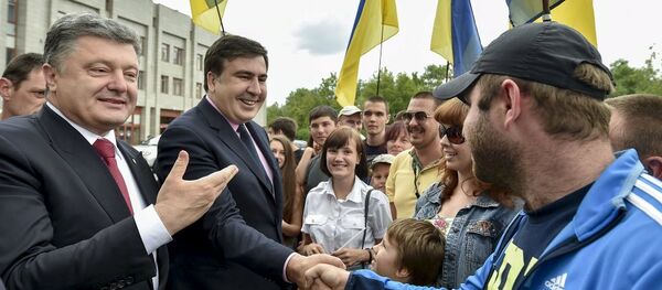 Pyotr Poroşenko - Mihail Saakaşvili Pyotr Poroşenko - Mihail Saakaşvili - Sputnik Türkiye