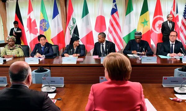 G7 zirvesine Nijerya, Senegal, Etiyopya, Liberya, Güney Afrika, Tunus ve Irak liderleri de katıldı. - Sputnik Türkiye