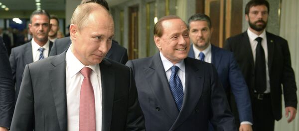 Rusya Devlet Başkanı Vladimir Putin- İtalya eski Başbakanı Silvio Berlusconi - Sputnik Türkiye