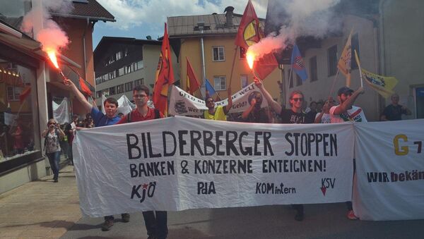 Avusturya'da 'Bilderberg' protestosu - Sputnik Türkiye