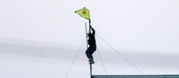 YPG bayrağı - Akçakale - Sputnik Türkiye