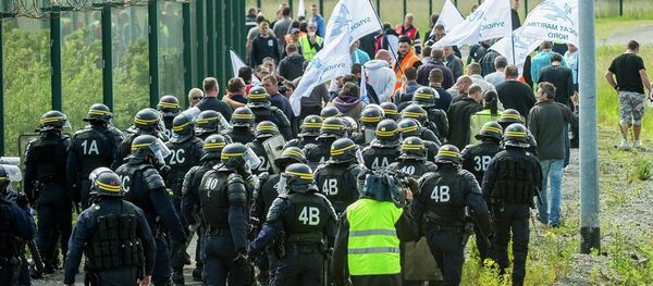 Fransa, Manş Tüneli, protesto - Sputnik Türkiye