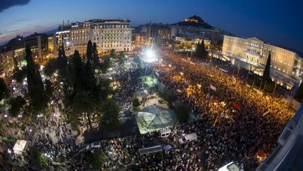 Yunanistan, Atina, protesto - Sputnik Türkiye
