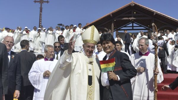 Papa Franciscus - Evo Morales - Sputnik Türkiye