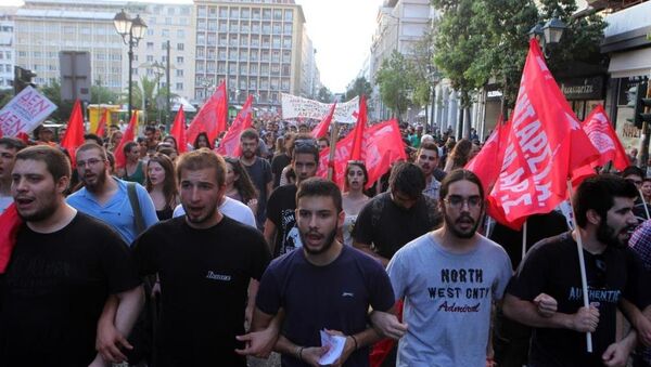 Yunanistan protesto - Sputnik Türkiye