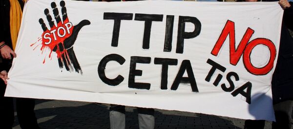 TTIP karşıtı gösteriler - Sputnik Türkiye