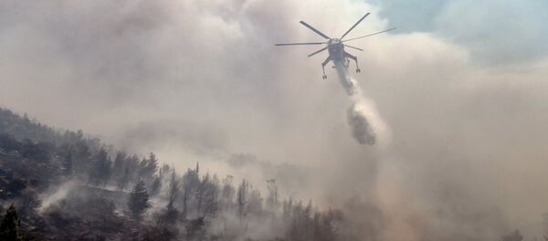 Yunanistan'da yangın - Sputnik Türkiye