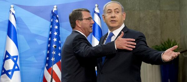 ABD Savunma Bakanı Eric Carter- İsrail Başbakanı Benyamin Netanyahu - Sputnik Türkiye