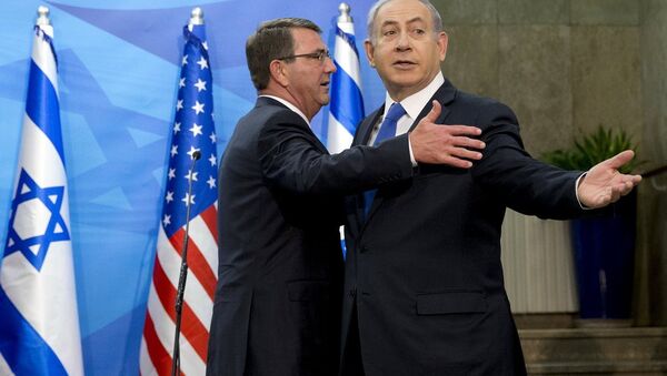 ABD Savunma Bakanı Eric Carter- İsrail Başbakanı Benyamin Netanyahu - Sputnik Türkiye