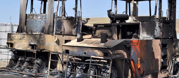 Erzurum'da araçlar yakıldı - Sputnik Türkiye